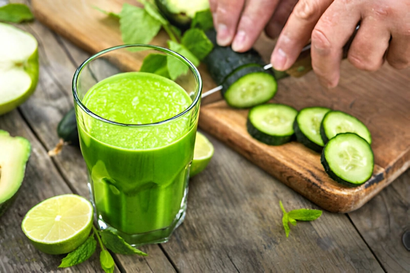 vaso de delicioso jugo verde receta de frank suarez