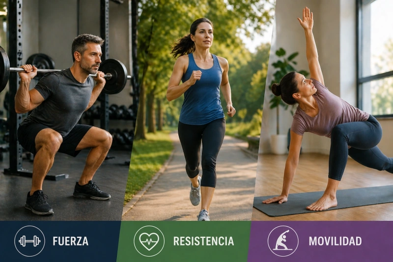 Persona ejercitándose al aire libre mostrando fuerza y flexibilidad