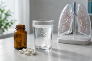 Frasco de N-acetilcisteína y su uso en la salud respiratoria